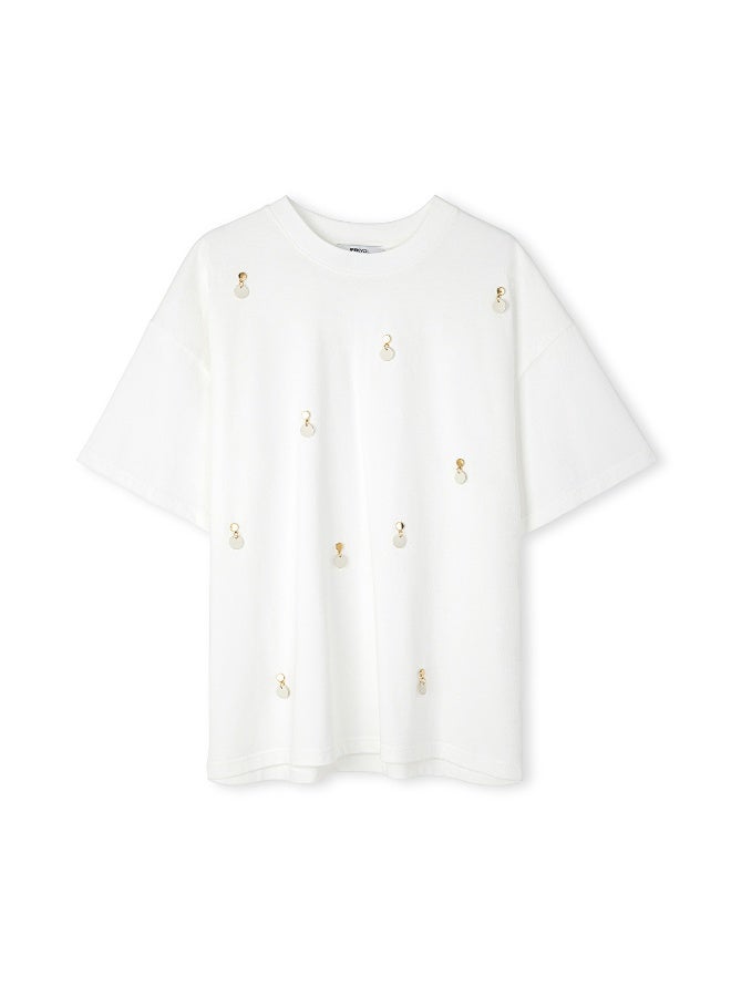 Ipekyol T-Shirt With Faux Leather Applique  - Image 5