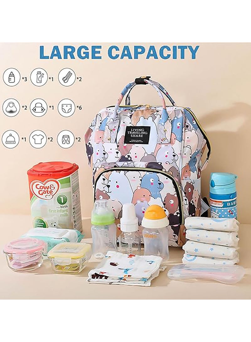 AUTOYSUR Diaper Bag Waterproof Diaper Changing Totes Multi-Function Travel Portable Bassinet Diaper Bag Backpack Mommy Bag - Image 5