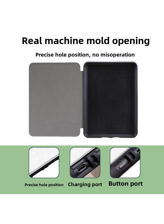 Explosions Applicable To Kindle Protective Case Kpw5 Dormant 2022 Youth Edition Magnetic All-inclusive Soft Case-Color:Black Magnolia Flower-Applicable Models:Kindle X/migu Version/558 - Image 4