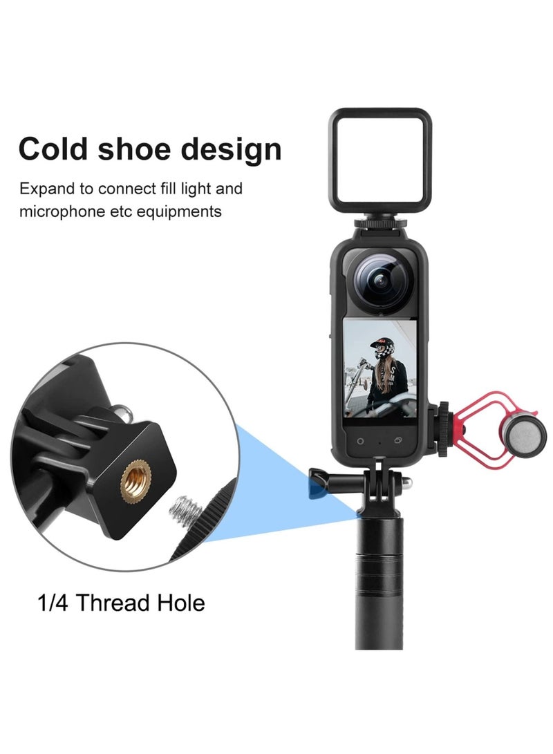 SYOSI Cold Shoe PC Plastic Protective Frame with Adapter Mount & Screw for Insta360 X3 Anti-Scratch Camera Accessories  - Image 3