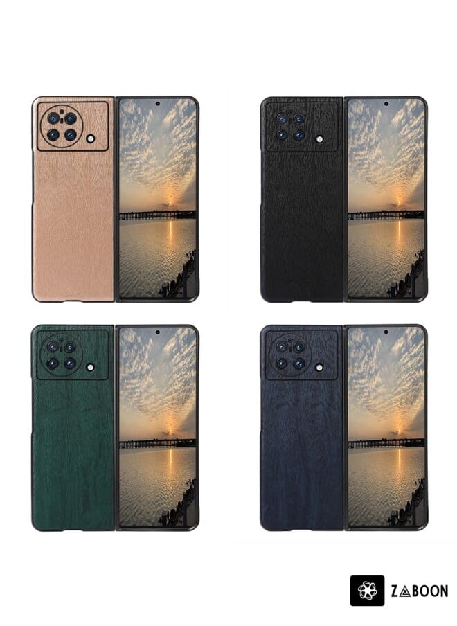 Zaboon - Protective Case For vivo X Fold Precise Hole Wood Texture PU - Image 1