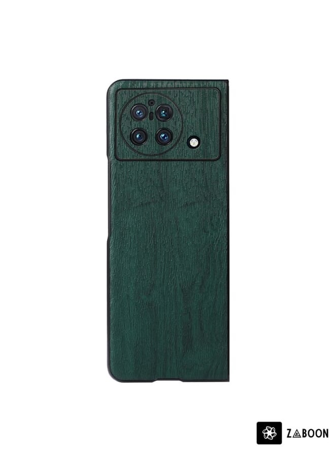 Zaboon - Protective Case For vivo X Fold Precise Hole Wood Texture PU - Image 1