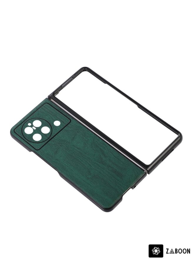 Zaboon - Protective Case For vivo X Fold Precise Hole Wood Texture PU - Image 1