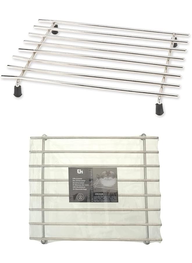 كوبمان حاملات أواني متعددة الأغراض من الفولاذ المقاوم للصدأ، مقاومة للحرارة - واقي سطح عمل المطبخ، مسند ملاعق وسجادة طاولة المطبخ، وسادات ساخنة مرنة/ثقيلة/متينة/مانعة للانزلاق وقواعد أكواب - Image 3