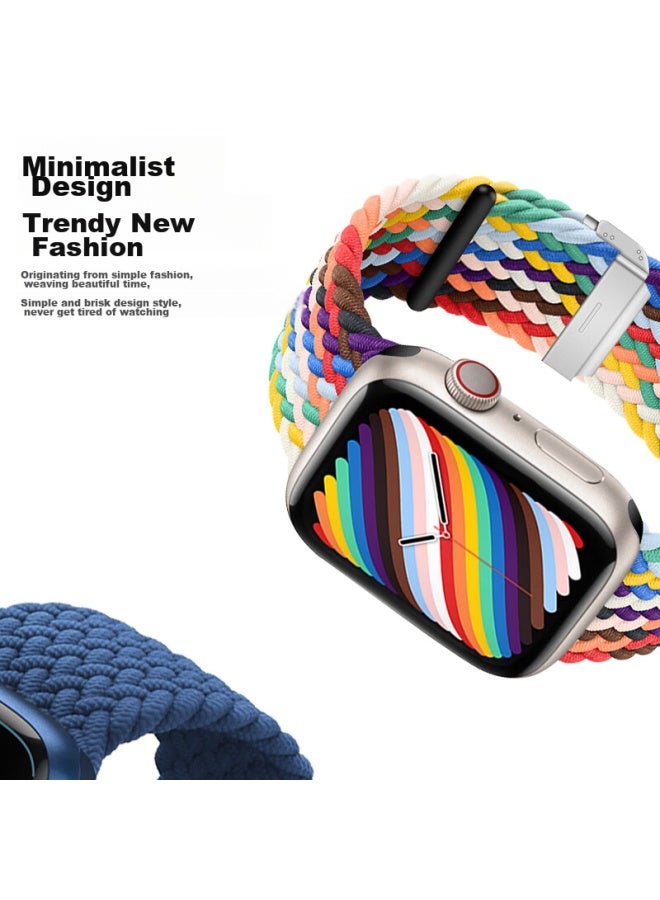 Mssm Compatible Nylon Braided Watch Band For Apple Watch, Suitable For Apple Watch Ultra 2/s10/9/8/7/6/se 44/45/46/49mm - Image 2