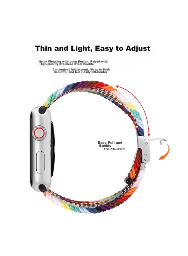 Mssm Compatible Nylon Braided Watch Band For Apple Watch, Suitable For Apple Watch Ultra 2/s10/9/8/7/6/se 44/45/46/49mm - Image 5