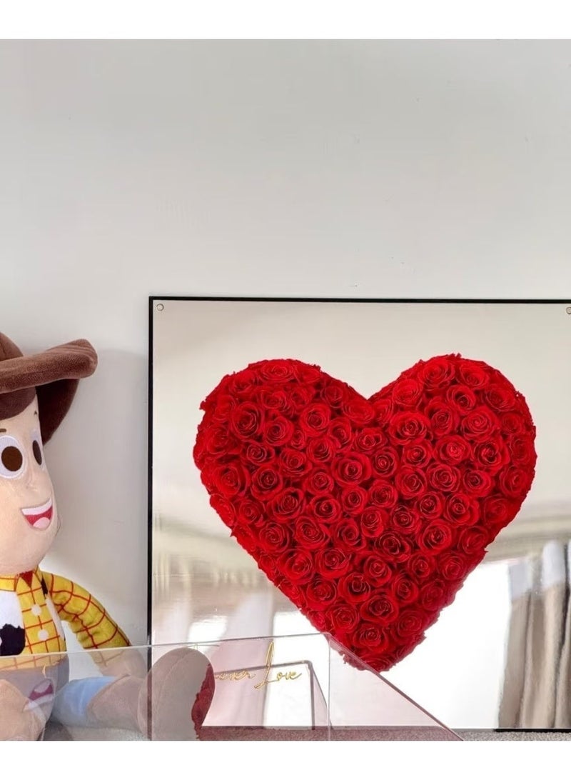 هدية عيد الميلاد - صندوق زهور على شكل قلب معكوس / صندوق هدايا زهور صابون فاخر لعيد الميلاد - للعشاق والأصدقاء والعائلة وهدايا الزفاف - Image 1