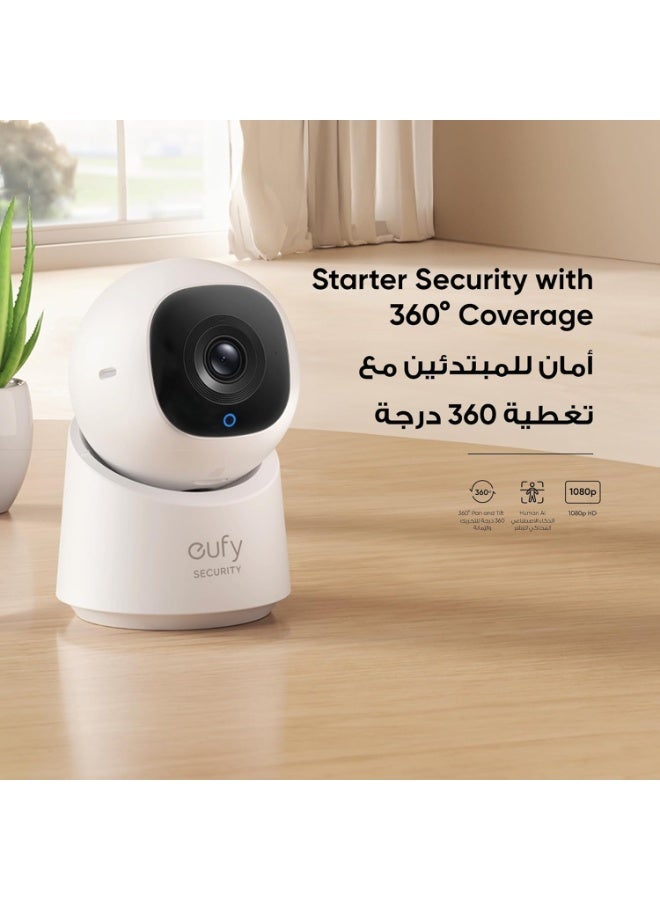 eufy Security Indoor Cam C210 1080p Resolution Security Camera Indoor Pan and Tilt, Plug-In Home Security Camera with Wi-Fi, Human/Motion AI, No Monthly Fee - Image 2