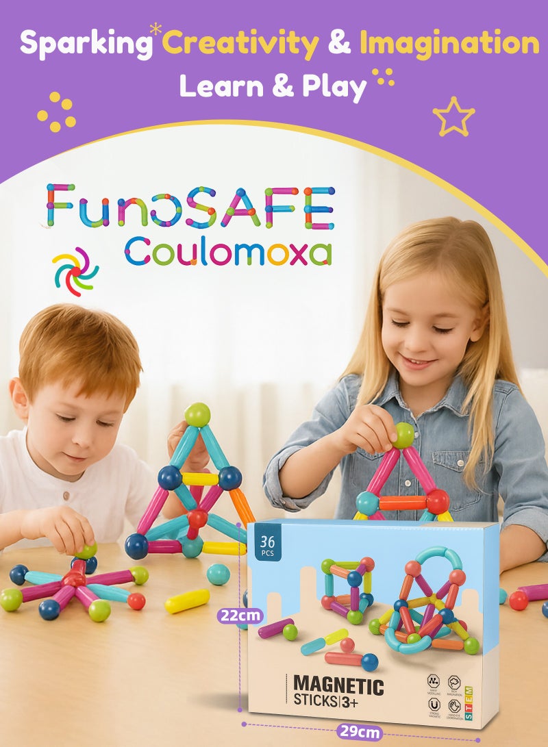 يو إل اتش واي سي 36 قطعة مكعبات بناء مغناطيسية - Image 3