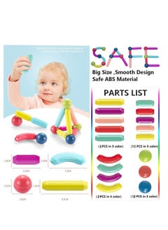 ULHYC 36 Pieces Magnetic Building Sticks Blocks Toy  - Image 4