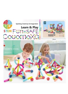 ULHYC 36 Pieces Magnetic Building Sticks Blocks Toy  - Image 3