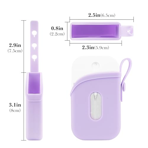 Linkidea Silicone Sanitizer Storage Case, Portable Travel Accessories, Exact Size of Container Compatible with 1 FL OZ Touchland, Fashion Accessory with Belt Fits Daily Use (Purple) - Image 2