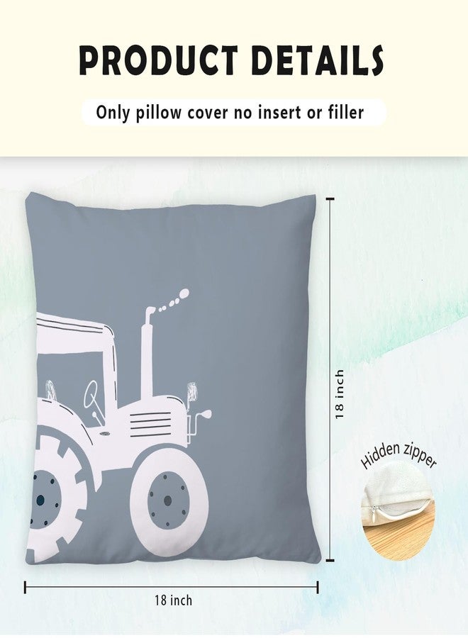 Supwhd Construction Truck Pillow Covers 18x18 Set of 4,Construction Room Decor for Boys, Construction Truck Decor for Toddler Boys Room Bedroom Playroom Nursery - Image 5