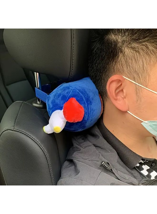 NOS Blue Car Neck Pillow Cylindrical Headrest Motorcycle Decoration - Image 5