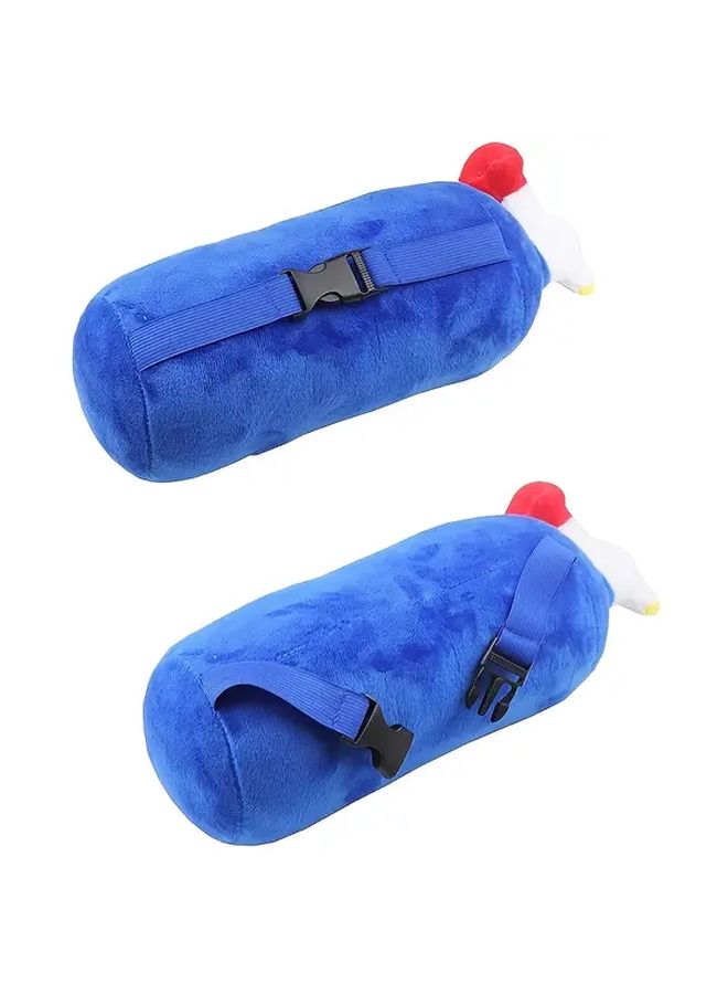 NOS Blue Car Neck Pillow Cylindrical Headrest Motorcycle Decoration - Image 3