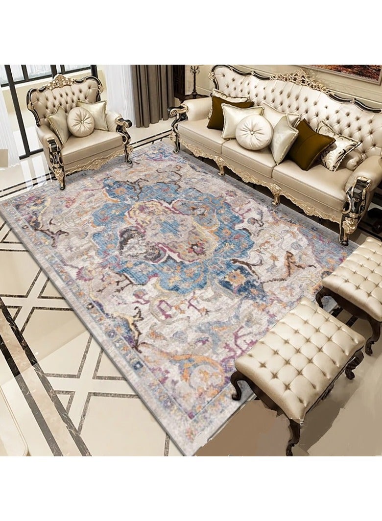 Loquat سجادة بأسلوب فارسي قابلة للغسل في الآلة من ألياف البوليستر - Image 1