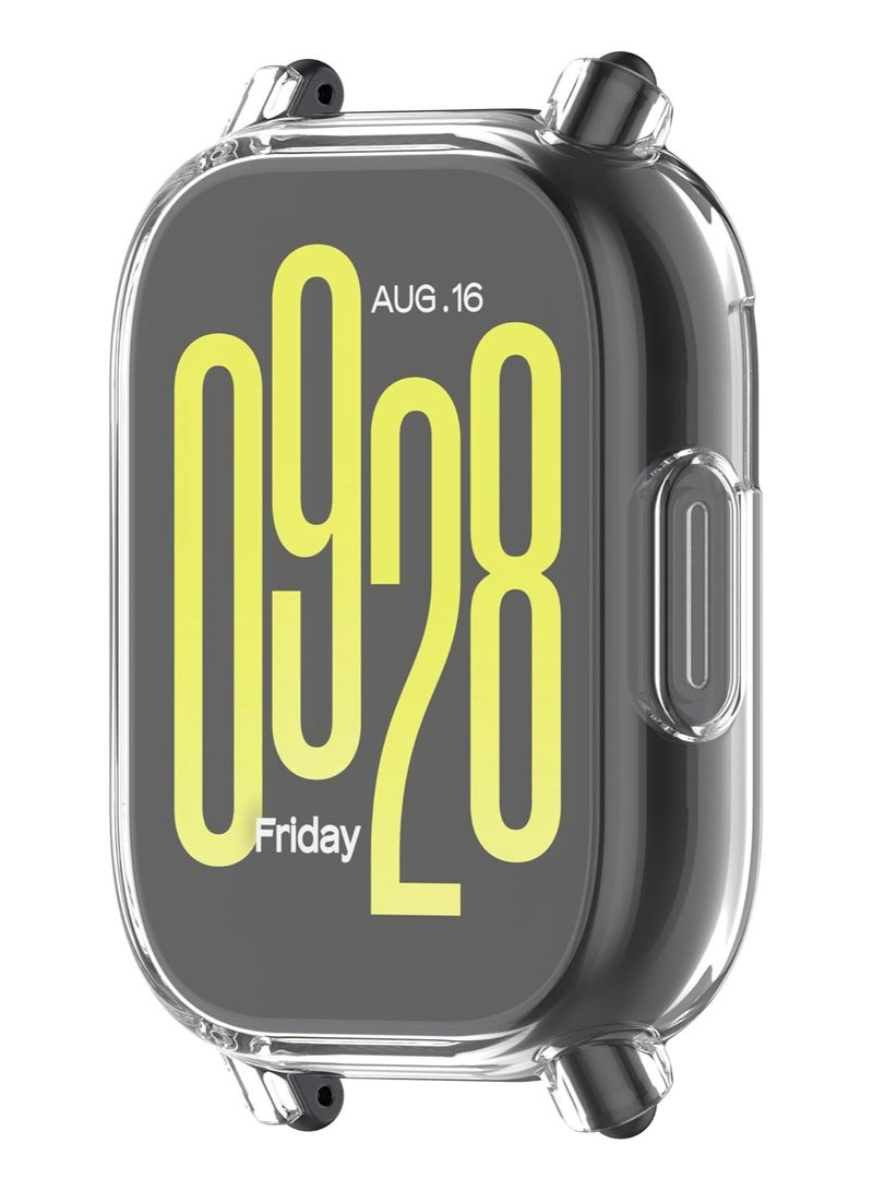 HablTech Protective Case for Redmi Watch 5 Active TPU Shockproof Screen Protector Cover Case (Clear) - Image 2