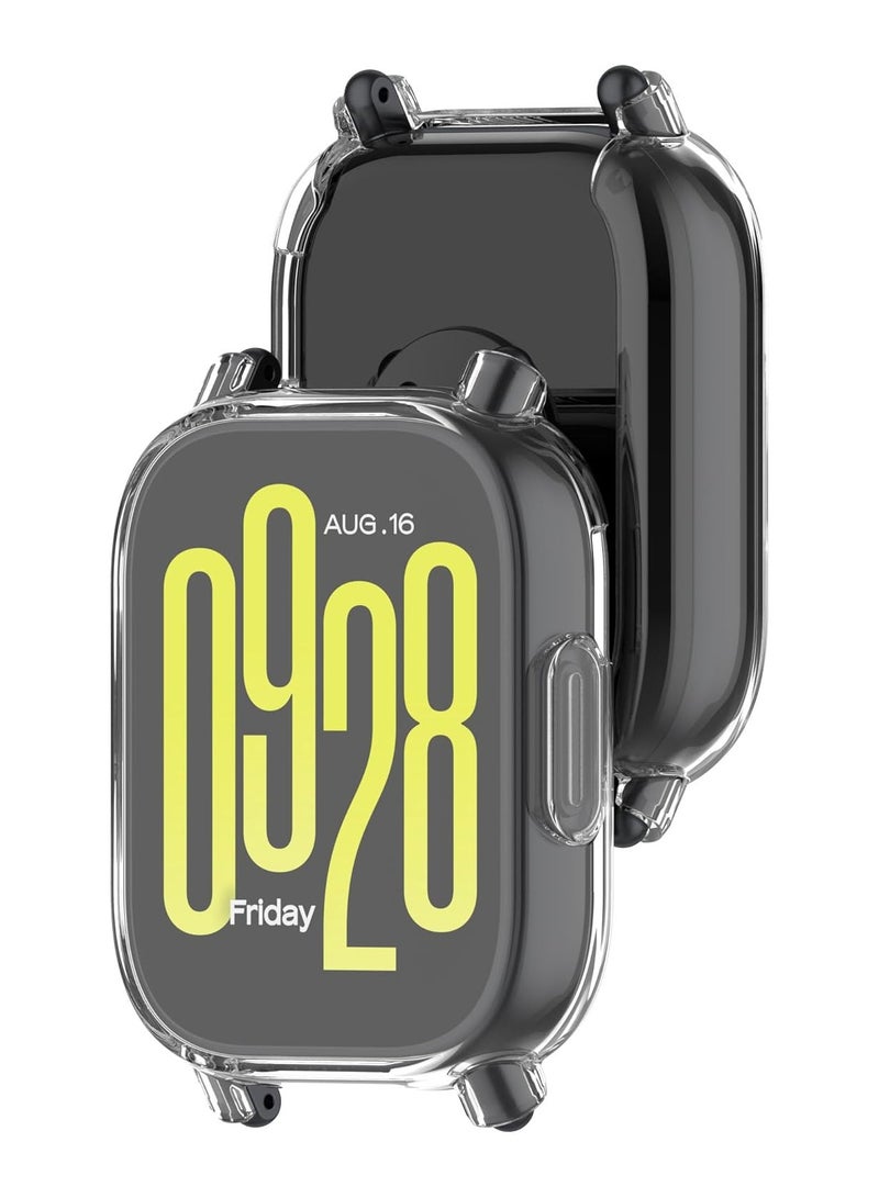 HablTech Protective Case for Redmi Watch 5 Active TPU Shockproof Screen Protector Cover Case (Clear) - Image 3