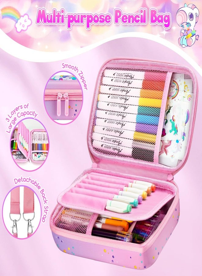 CGBOOM Scented Markers Set with Cute Pencil Case for Kids, 40 Counts Paint Markers as Art Supplies and Creativity Present to Girls, Colored Markers Set Bonus Adorable Animals Stickers for School - Image 5