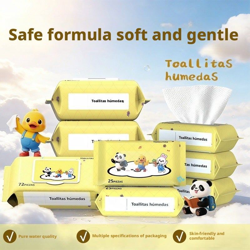 مناديل مبللة للأطفال لليدين والفم باللغة الإنجليزية - غير معطرة - Image 1