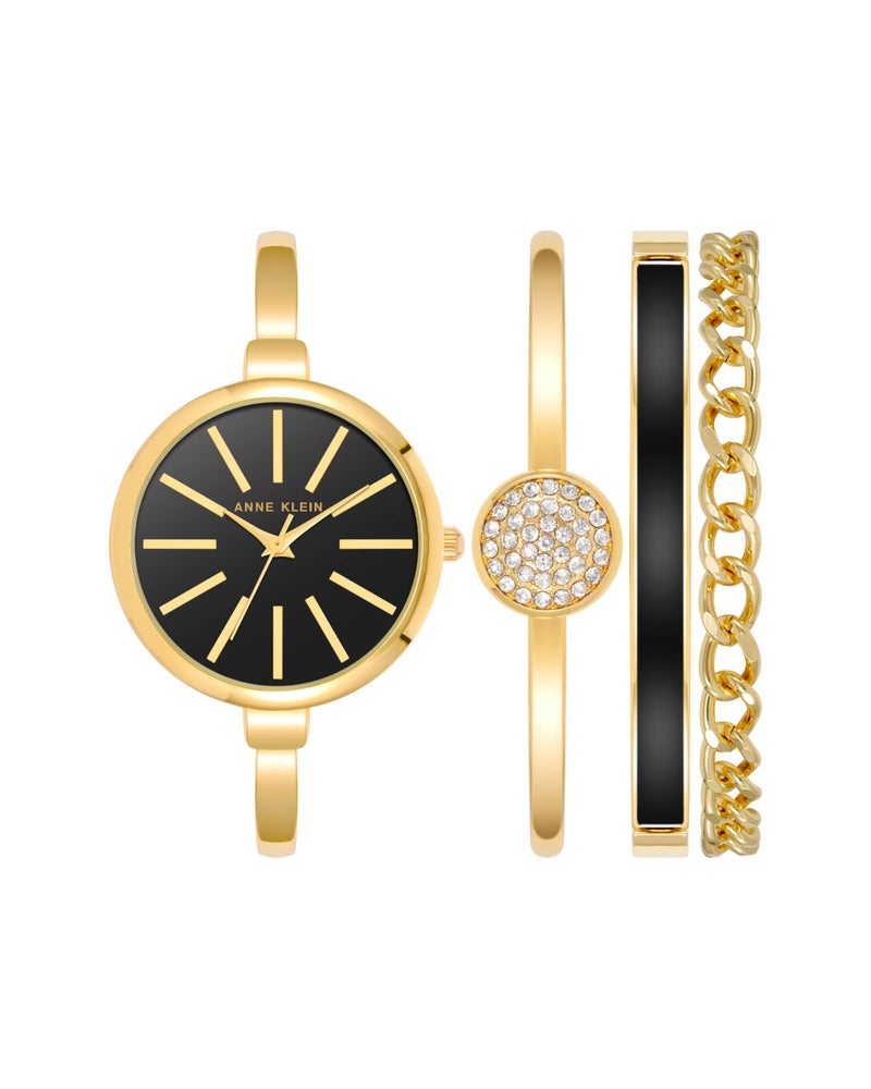 Anne Klein Women's Bangle Watch and Bracelet Set, AK/1470 - Image 1