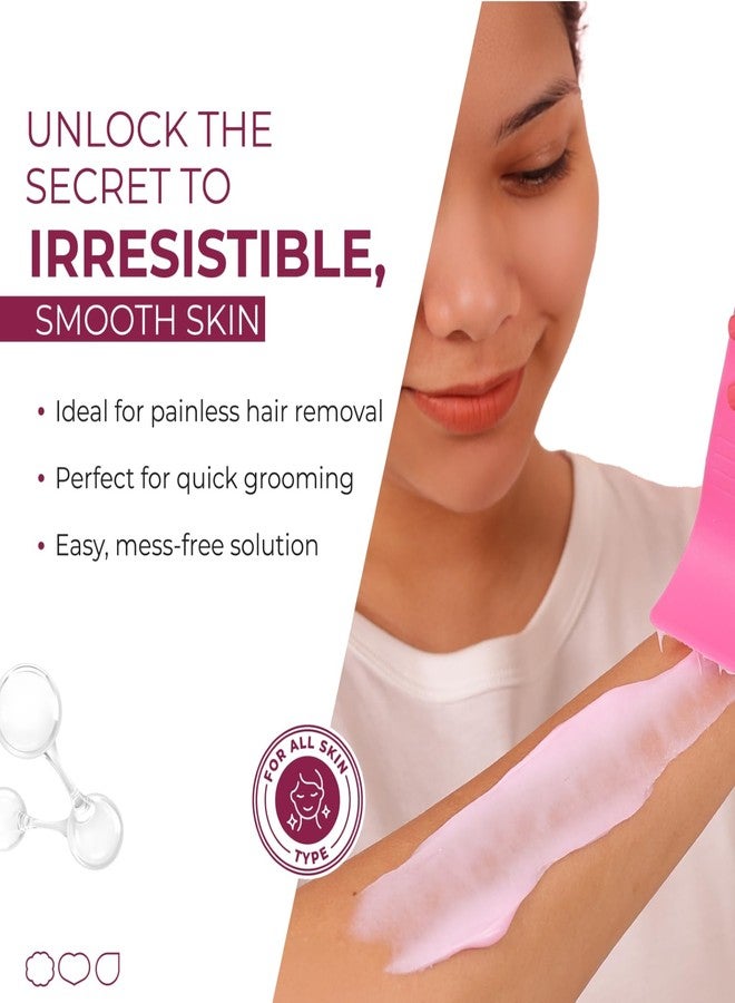 Alite Hair Removal Cream for Women| Painless & Hair Removal | Smooth, Nourished Skin | Enriched with Rose Water, Natural Butter & Aloe Vera Pack of 4 (60g each) - Image 4