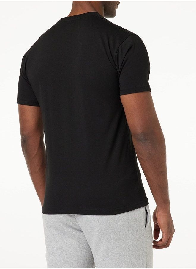 VANS Mens Mini Script Short Sleeve Cotton T-Shirt - Black - M  - Image 3
