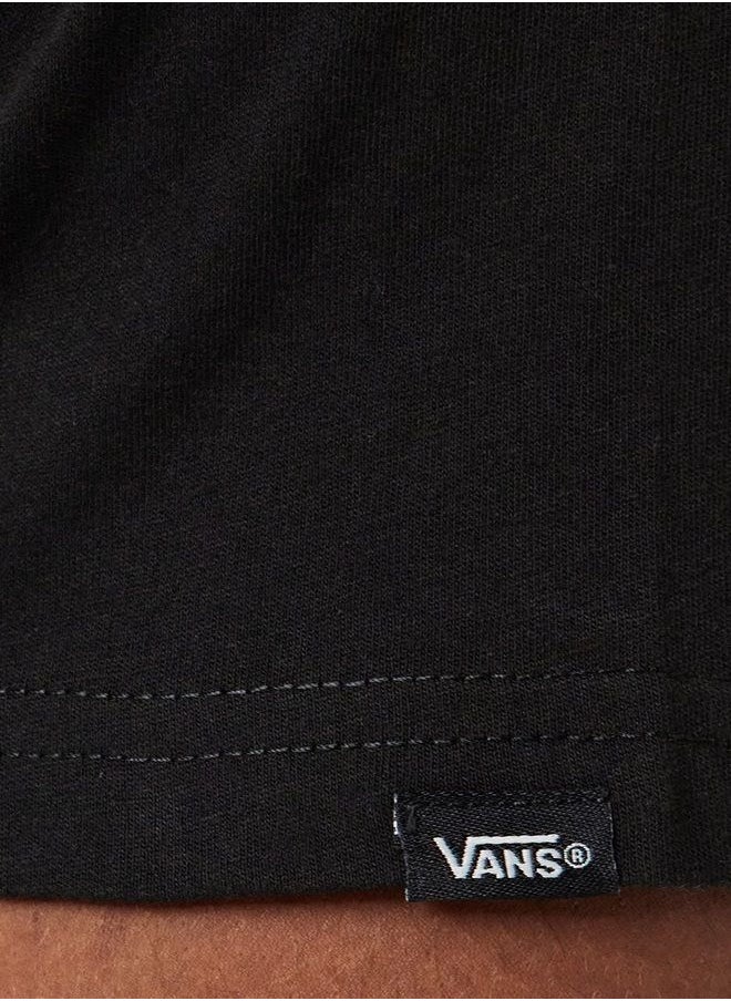 VANS Mens Mini Script Short Sleeve Cotton T-Shirt - Black - M  - Image 4