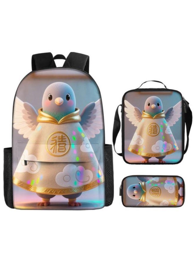 Bright Li Fire Fashion partner of student teenagers! Super cute cartoon bag three-piece set, easy to deal with various occasions (available for students, children, friends on outings, mountain climbing, schooling, etc.) - 9  - Image 2