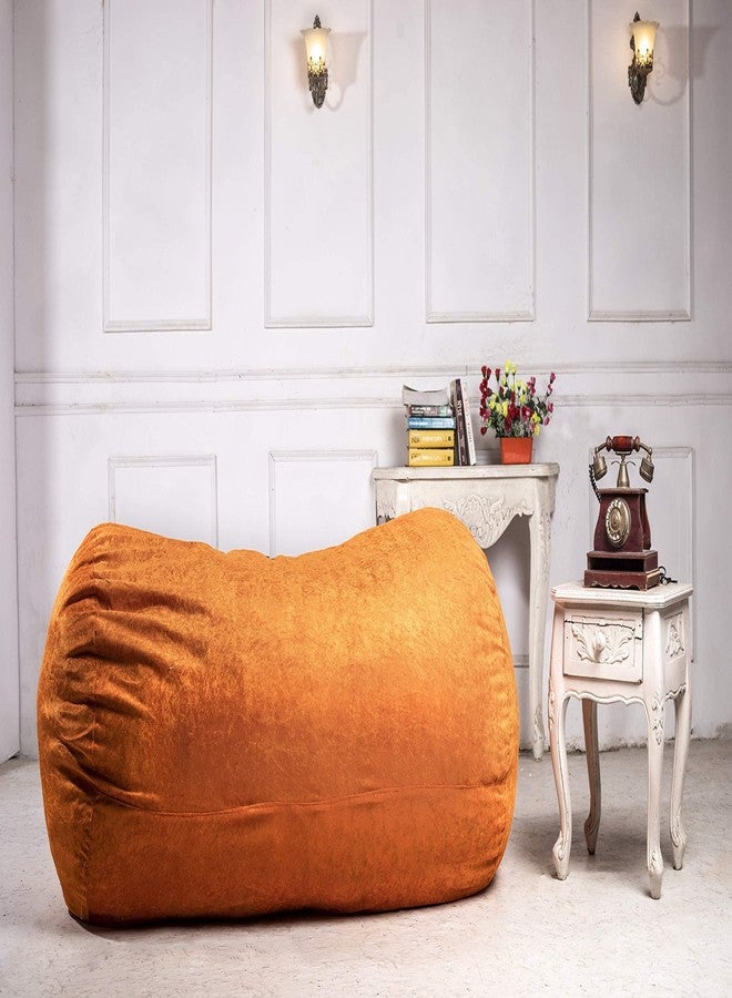 Nest Bedding كرسي بين باج عملاق من نيست بيدينج، طوله 6 أقدام، مناسب لغرفة المعيشة الداخلية، مثالي للألعاب، بدون حشوة، وسادة استرخاء (بدون حشوة) (برتقالي) - Image 3