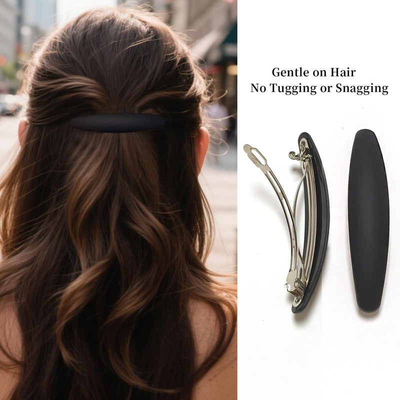 Markuii Large Hair Barrette Matte 4 Inch No Slip Not Easy to Break French Hair Clips for Women Thick to Thin Hair, 3 Pack - Image 5