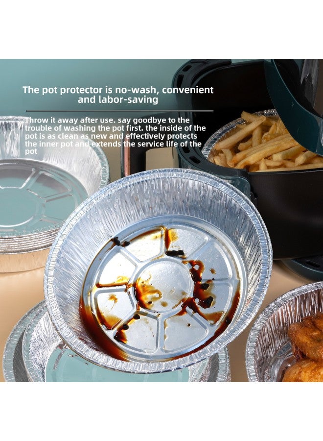 Shi Neng Air Fryer Special Paper Plate Disposable Tin Paper Plate 6 Inch 7 Inch Baking Plate Food Grade Baking Disc 8 Inch-Specifications:7inch Air Fryer Tin Foil Plate (round) 7inch *10 Pieces/pack - Image 4