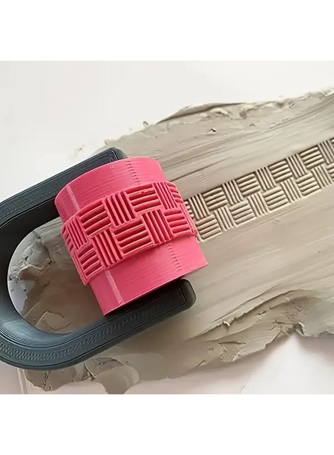 Texture Roller Cheese Leaf Pattern Seamless Embossing Stamp For Polymer Clay Resin Art - Image 4