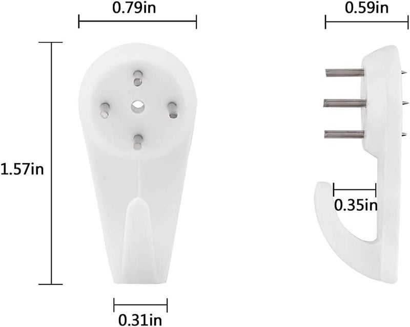 Non Trace Wall Hooks, Invisible Traceless White Hard Wall Picture Hooks Invisible Traceless Hardwall Painting Hangers for Picture Photo Frame Hangers, Pack of 32 - Image 3