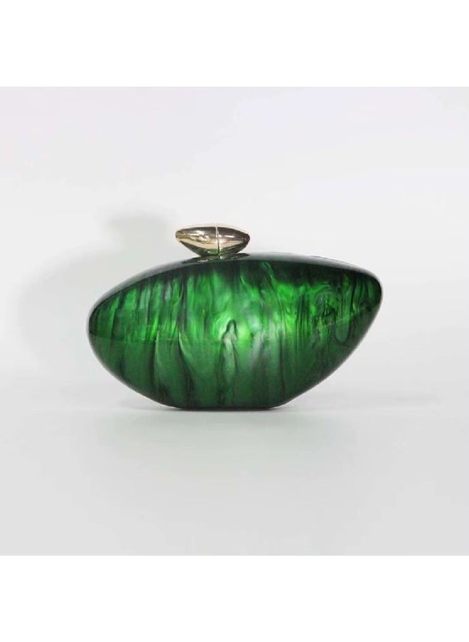 Rup Art Luxury Marble Effect Acrylic Clutch – Elegant Evening & Bridal Handbag  - Image 2