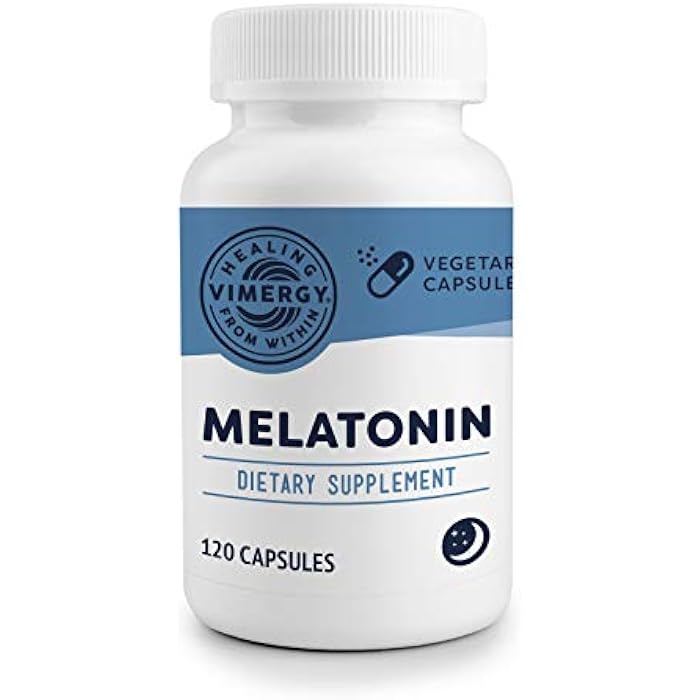 Vimergy Melatonin – Natural Sleep Aid – Sleep Supplement – Helps You Fall Asleep Faster & Stay Asleep Longer - Non-GMO, Gluten-Free, Kosher, Soy-Free, Vegan, Paleo (120 Counts) - Image 1