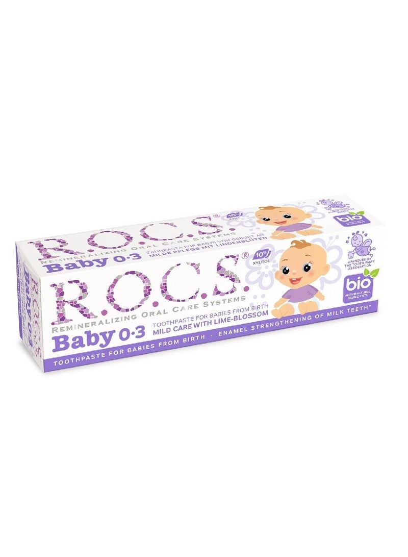 Rocs Kids Lime Blossom 0 to 3 Toothpaste 35ml - Image 2