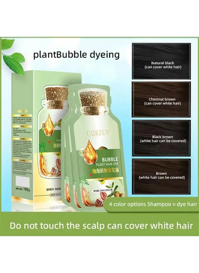 Huang Yi Natural Plant Hair Dye New Botanical Bubble Hair Dye 20Ml 10Packsbox Pure Plant Extract For Grey Hair Color Bubble Dye New Botanical Bubble Hair Shampoo (Natural Black) - pzsku/ZA0EC30046347839E8FA9Z/45/_/1721025049/b1ed2497-83a7-4b27-8d45-f571a41823d1