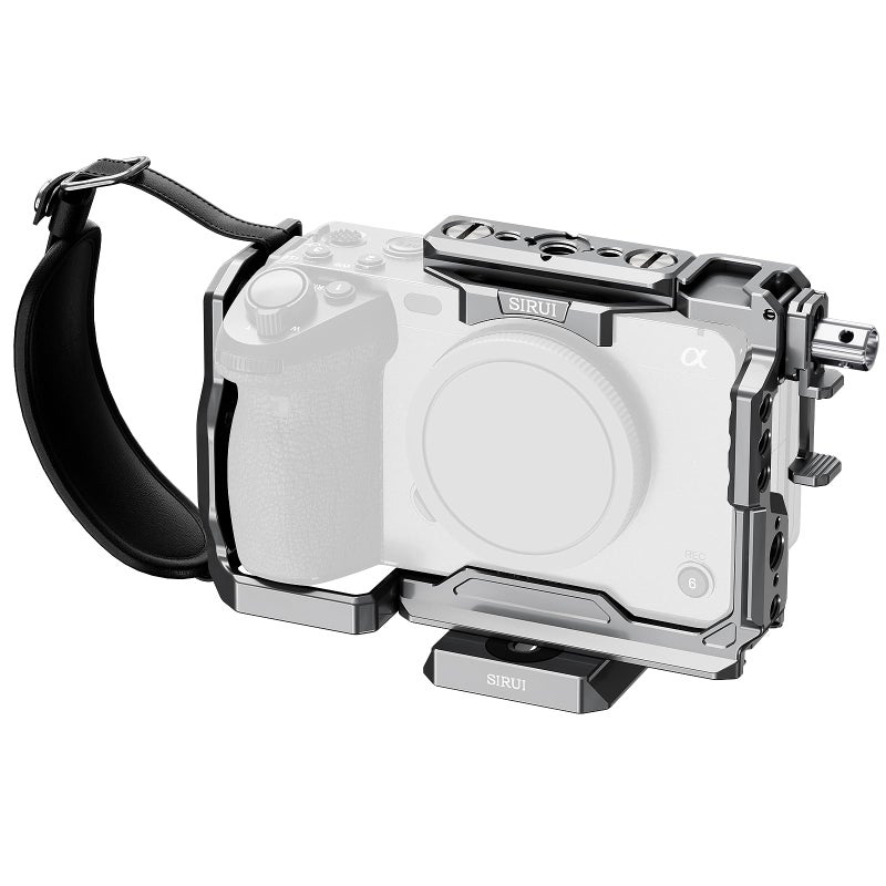 SIRUI Camera Cage for Sony FX 3 FX30 with Wrist Strap Cable Clamp for HDMI NATO Rail QR Plate for ArcaSwiss Compatible with Sony XLR Handle and Compatible with DJI RS2 RS3 Gimbal Grey - Image 2