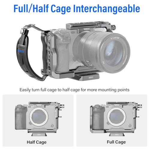 SIRUI Camera Cage for Sony FX 3 FX30 with Wrist Strap Cable Clamp for HDMI NATO Rail QR Plate for ArcaSwiss Compatible with Sony XLR Handle and Compatible with DJI RS2 RS3 Gimbal Grey - Image 3