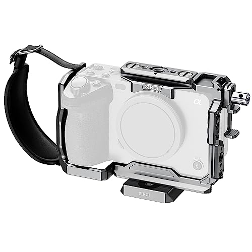 SIRUI Camera Cage for Sony FX 3 FX30 with Wrist Strap Cable Clamp for HDMI NATO Rail QR Plate for ArcaSwiss Compatible with Sony XLR Handle and Compatible with DJI RS2 RS3 Gimbal Grey - Image 1