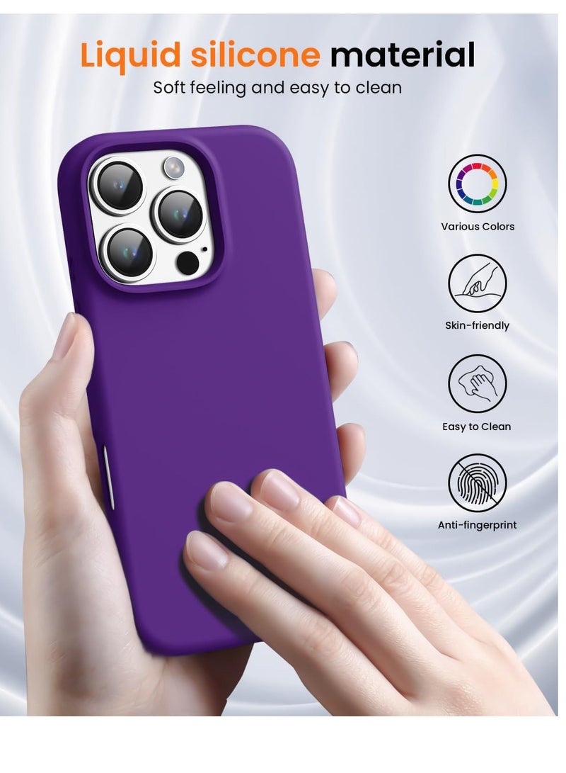 Compatible with iPhone 16 Pro Max 6.9-inch Case, Premium Liquid Silicone Case, Full Body Protective Cover, Shockproof, Slim Phone Case, Anti-Scratch Soft Microfiber Lining - Purple  - Image 2