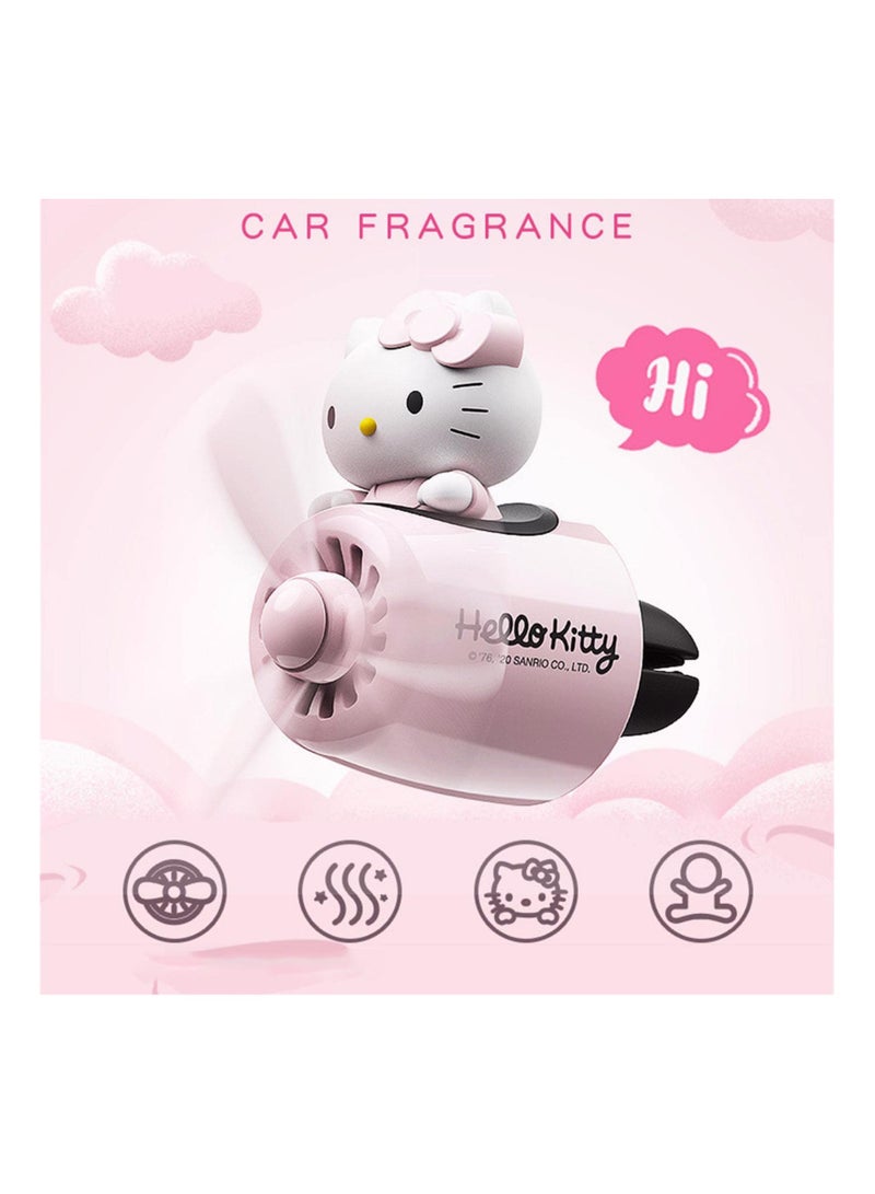 Excefore Hello Kitty Car Air Fresheners, Car Diffuser Rotating Propeller Air Outlet Vent Fresheners, Vent Clip Air Fresheners for Cars, Creative Car Perfume Decoration - Image 2