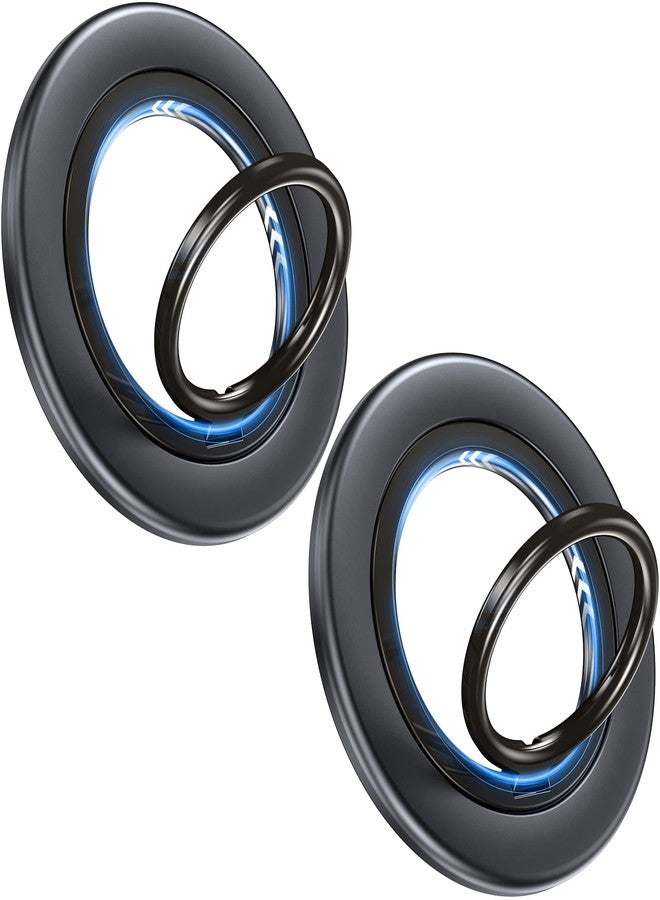 CreaDream 2PC Magnetic Phone Ring Holder for MagSafe, 360° Rotation Magnet Cell Phone Finger Ring Grip Stand, Two-Sided Magnetic Adjustable Kickstand, Compatible with iPhone 16 15 14 13 Series - Image 1