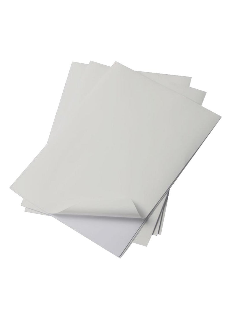 Generic 100 Pcs High Sticky Printable Matte Self Adhesive Full Sheet A4 Sticker Paper Shipping Address Labels for Laser/Ink Jet Printer  - Image 3