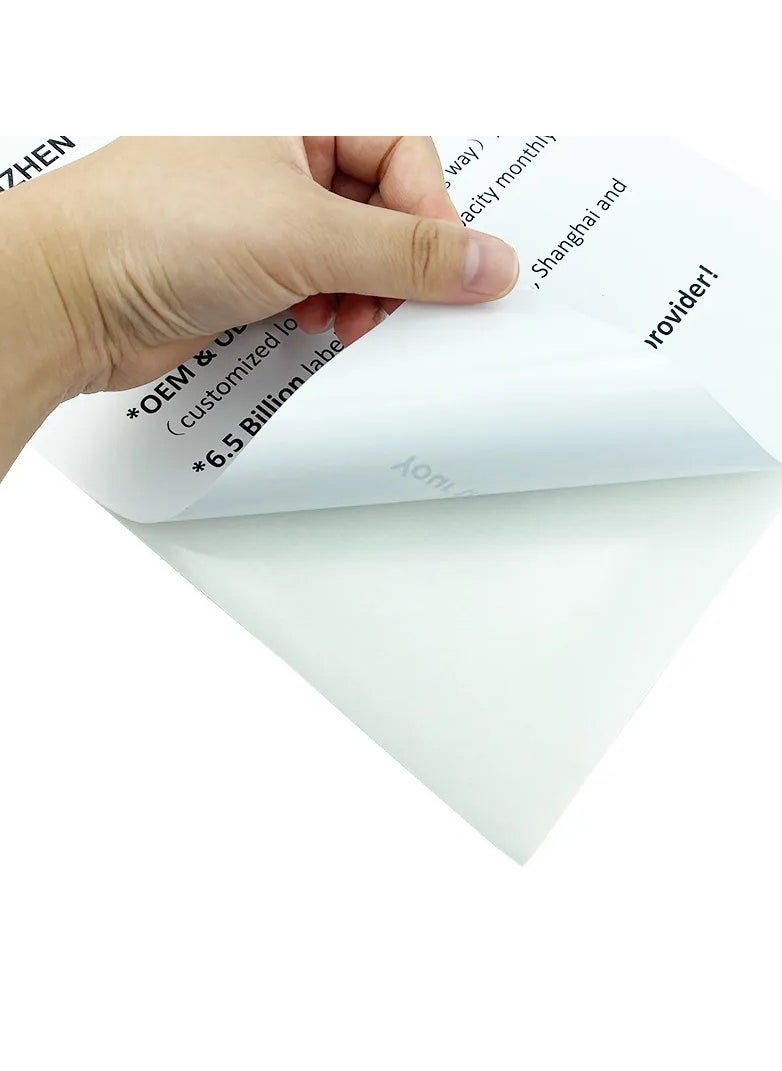 Generic 100 Pcs High Sticky Printable Matte Self Adhesive Full Sheet A4 Sticker Paper Shipping Address Labels for Laser/Ink Jet Printer  - Image 5