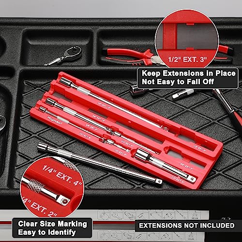 Mayouko Magnetic ABS Socket Extension Organizer Socket Extension Bar Holder Fit for 143812Drive Extensions Extensions not Included - Image 5