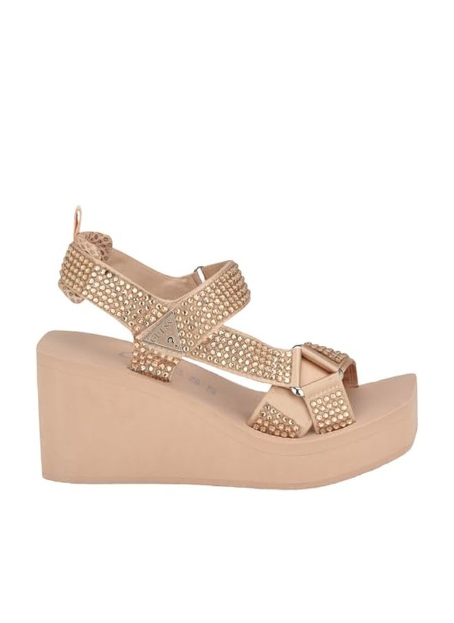 Guess Women's DAWSIN Sandal, Nude 110, 8 - Image 1
