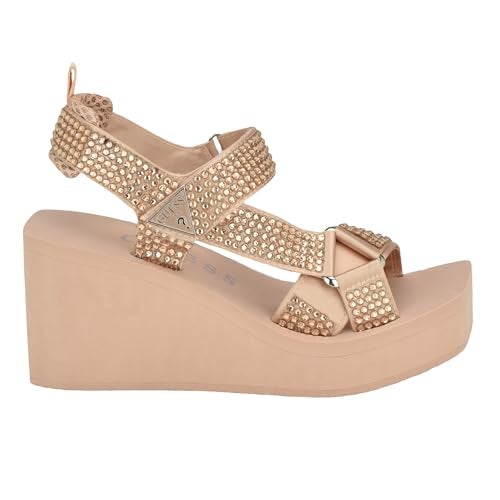 Guess Women's DAWSIN Sandal, Nude 110, 8 - Image 5
