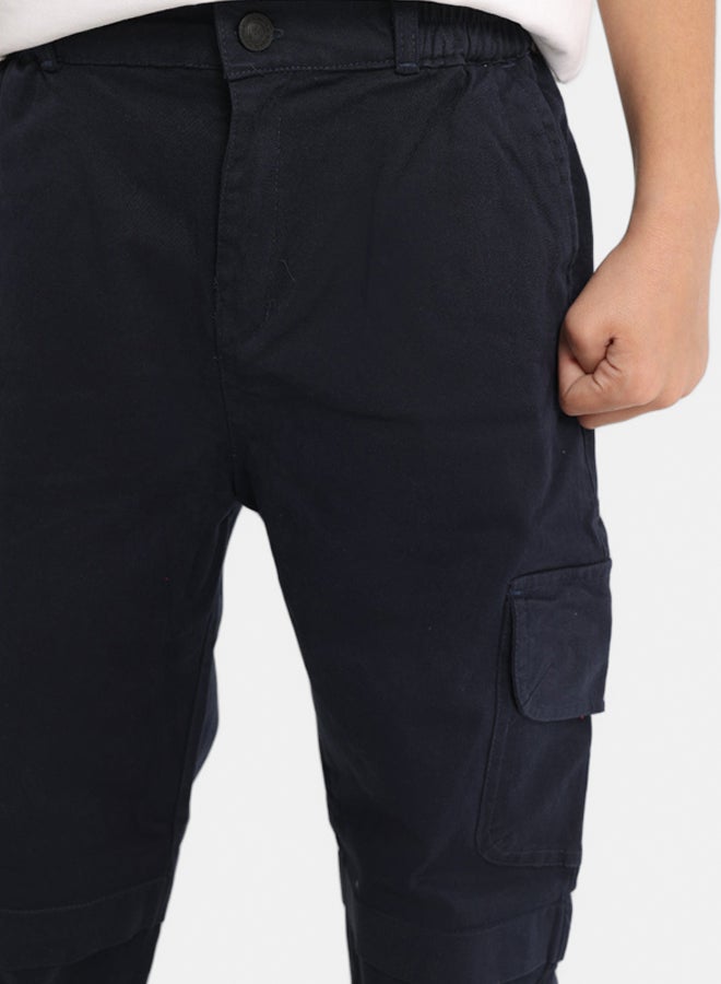 playmore Unisex Kids Gabardine Pants – Navy - Image 3